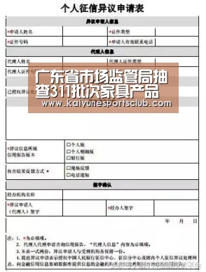 广东省市场监管局抽查311批次家具产品 不合格50批次：开运真人